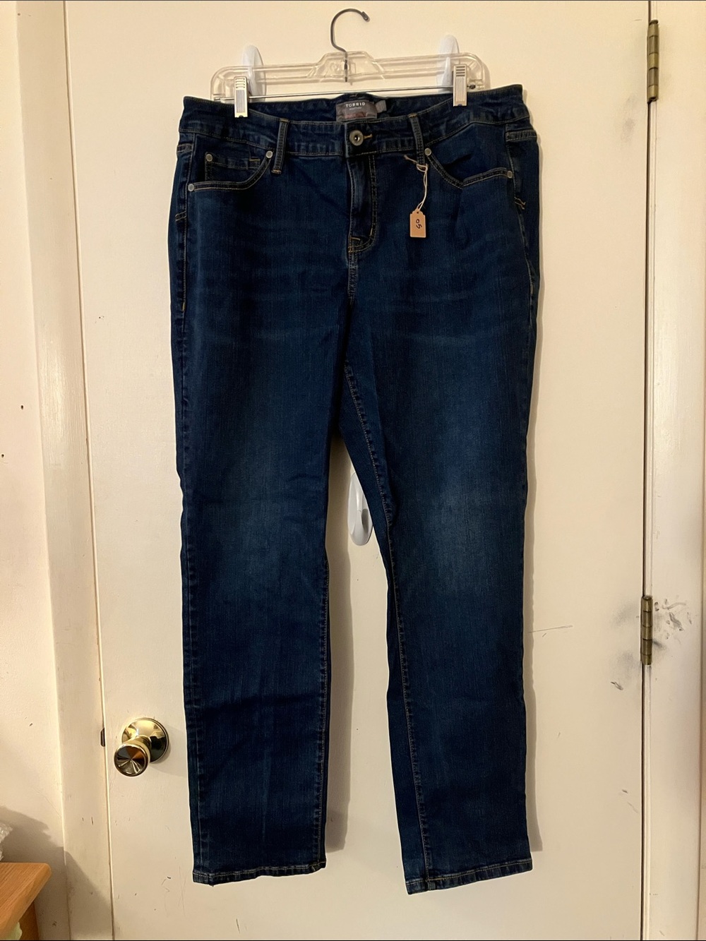 Torrid Size 16 Regular Boyfriend Straight Leg Dark Blue Jeans